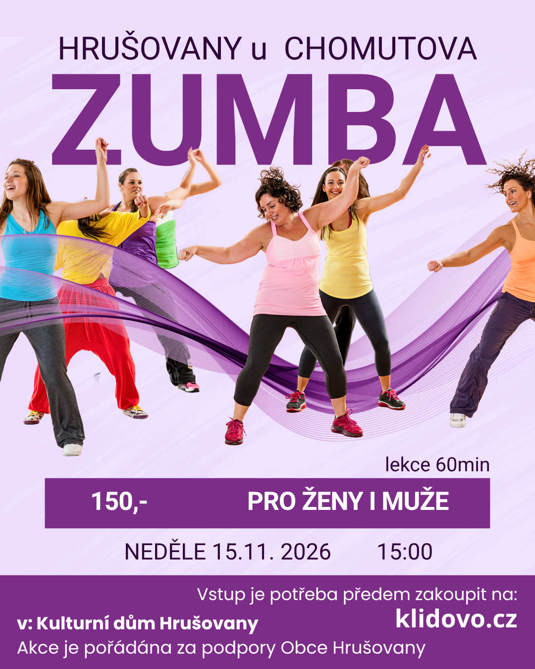 ZUMBA HRUŠOVANY s Lindou NE 15.11. 15:00
